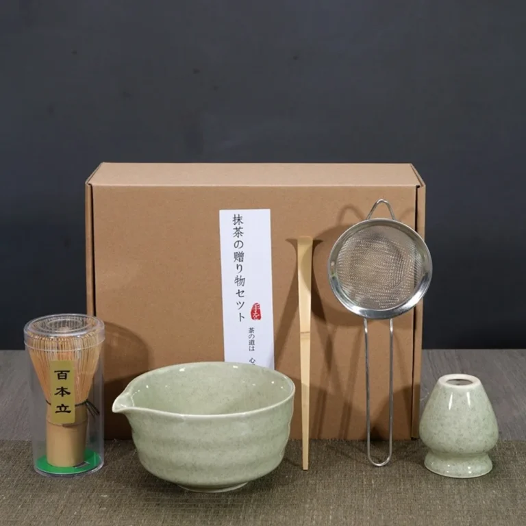 Tea Sticks Japanese Matcha Tea Set Match Bowl Tea-Making Tools Matcha Brush Bamboo Ceramic Matcha Spoon Matcha Whisk Set