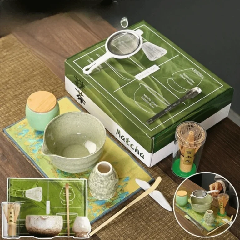 Tea Sticks Japanese Matcha Tea Set Match Bowl Tea-Making Tools Matcha Brush Bamboo Ceramic Matcha Spoon Matcha Whisk Set - Image 2
