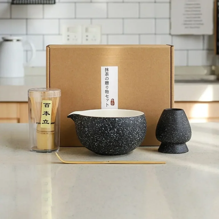 Tea Sticks Japanese Matcha Tea Set Match Bowl Tea-Making Tools Matcha Brush Bamboo Ceramic Matcha Spoon Matcha Whisk Set - Image 3