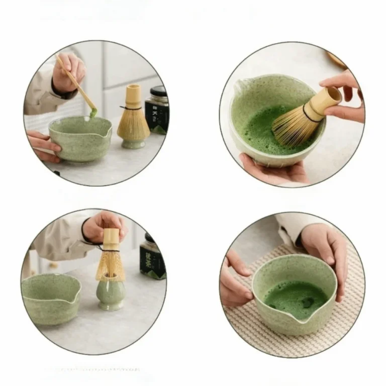 Tea Sticks Japanese Matcha Tea Set Match Bowl Tea-Making Tools Matcha Brush Bamboo Ceramic Matcha Spoon Matcha Whisk Set - Image 5