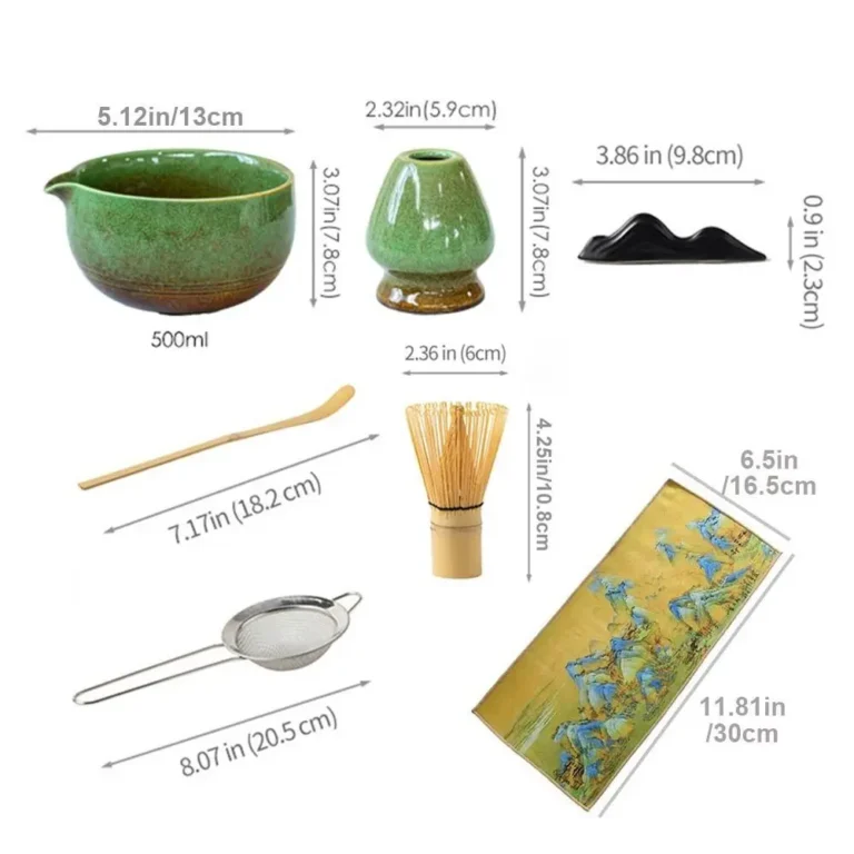 Tea Sticks Japanese Matcha Tea Set Match Bowl Tea-Making Tools Matcha Brush Bamboo Ceramic Matcha Spoon Matcha Whisk Set - Image 6
