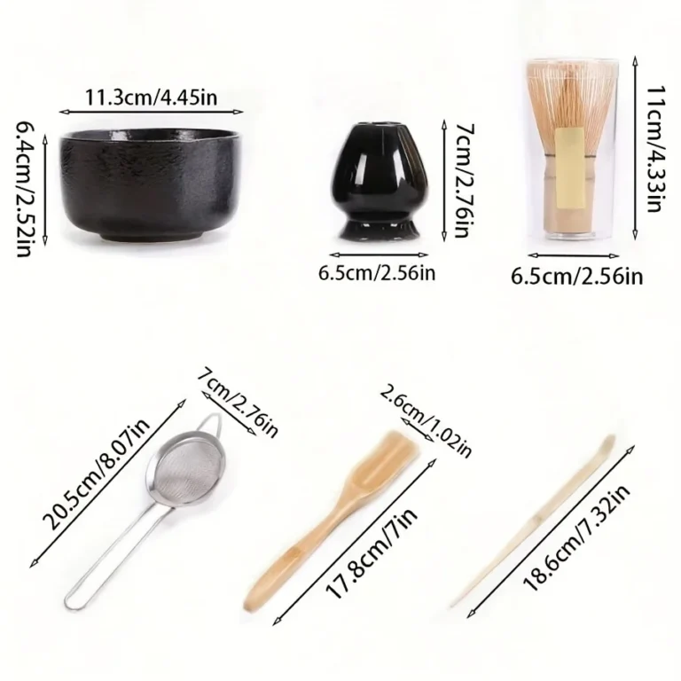 6PCS/Set Japanese-style Matcha Bowl , Spoon, Tea Whisk, Sieve Mesh, Perfect Gift For Ceremony, Traditional Decoration - Image 5
