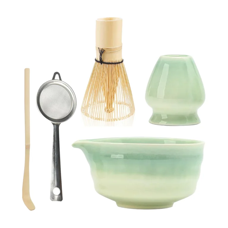 5pcs Matcha Bowl Set Traditional Ceramic Tea Set Eagle-Beak Green Japanese Tea Ceremony Accessory Tea-making Tools for Tea Lover - Image 2