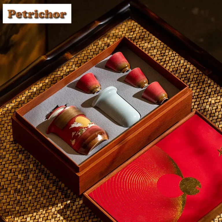 Palace Wall Red Tea Set Complete Set Boutique Hand Grasp Pot Tea Ceremony Set Teapot and Tea Cup Set Tea Items Accessories Craft - Image 4