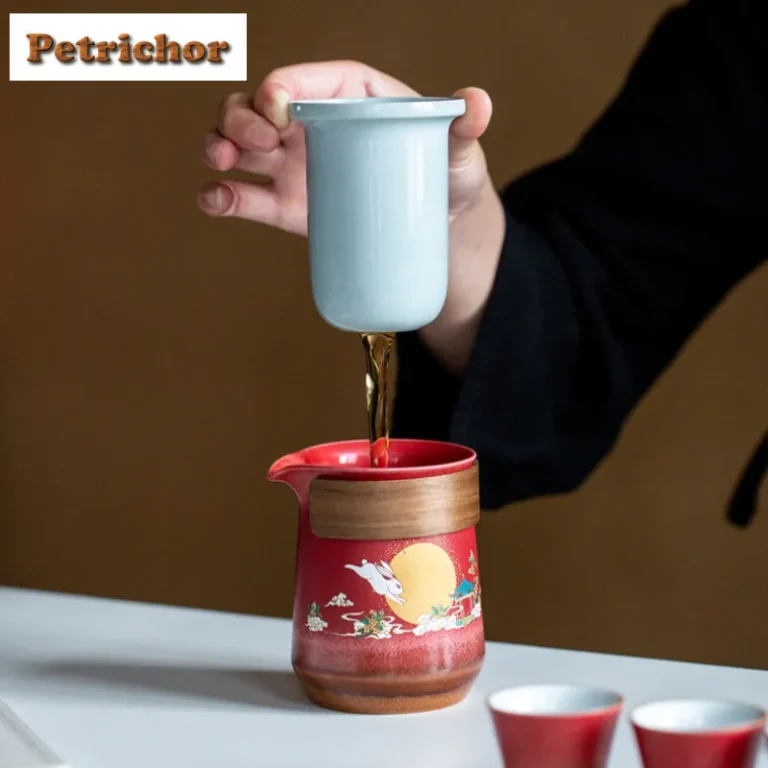 Palace Wall Red Tea Set Complete Set Boutique Hand Grasp Pot Tea Ceremony Set Teapot and Tea Cup Set Tea Items Accessories Craft - Image 5