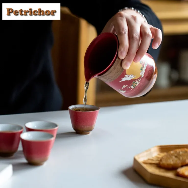 Palace Wall Red Tea Set Complete Set Boutique Hand Grasp Pot Tea Ceremony Set Teapot and Tea Cup Set Tea Items Accessories Craft - Image 6