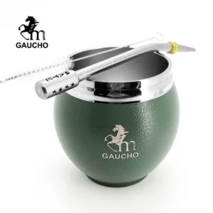 1 Set/Lot Gaucho Yerba Mate Gourds 280 Ml Stainless Double Wall With Removable Filter Straw Bombilla & Cleaning Brush Hot Sale