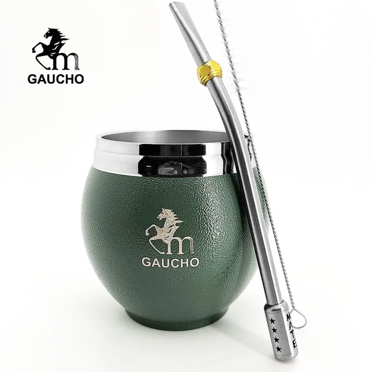 1 Set/Lot Gaucho Yerba Mate Gourds 280 Ml Stainless Double Wall With Removable Filter Straw Bombilla & Cleaning Brush Hot Sale - Image 5