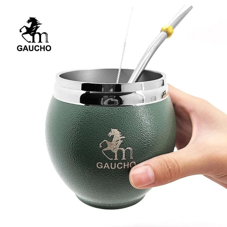 1 Set/Lot Gaucho Yerba Mate Gourds 280 Ml Stainless Double Wall With Removable Filter Straw Bombilla & Cleaning Brush Hot Sale - Image 6