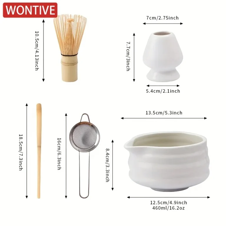 1set Japanese Matcha Set, White Mouth with Matcha Bowl and Matchas Whisk Set Tea Set, Gift for Matcha"s Lovers - Image 3