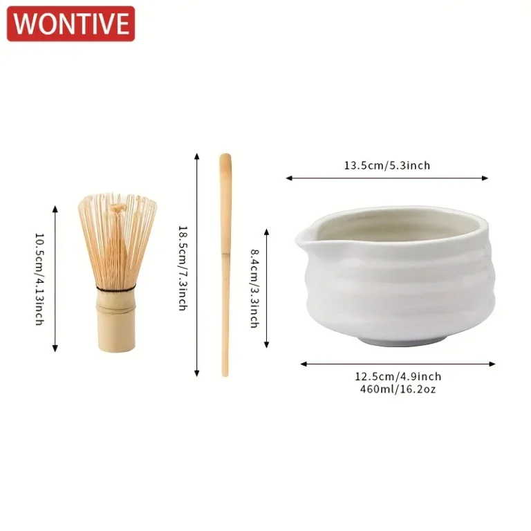 1set Japanese Matcha Set, White Mouth with Matcha Bowl and Matchas Whisk Set Tea Set, Gift for Matcha"s Lovers - Image 4