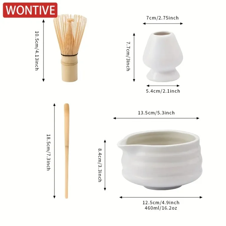 1set Japanese Matcha Set, White Mouth with Matcha Bowl and Matchas Whisk Set Tea Set, Gift for Matcha"s Lovers - Image 5