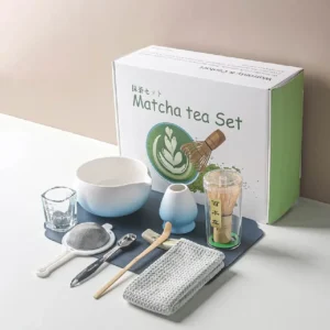 10PCS Matcha White Tea Whisk Teaware Japanese Ceremony Bamboo Chasen Tea Tool Brush Exquisite Matcha Kit for Teaset Gift Box