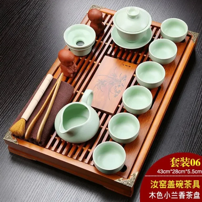 Hot Sale Yixing Ceramic Kung Fu Tea Set Solid Wood Tea Tray Teapot 27-piece Tea Suit Chinese Tea Ceremony - Image 2