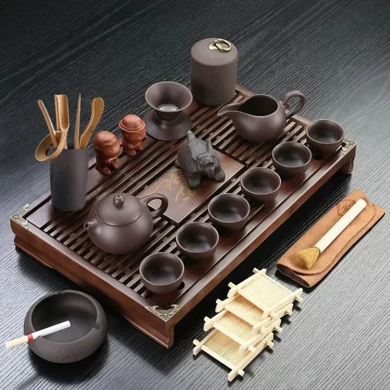 Hot Sale Yixing Ceramic Kung Fu Tea Set Solid Wood Tea Tray Teapot 27-piece Tea Suit Chinese Tea Ceremony - Image 4