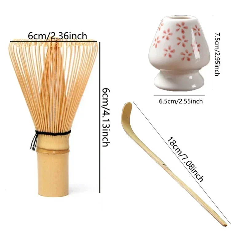 3pcs/set Tea Brush Matcha Stirring Brush  Stand Japanese Ordering Tools 3pcs Tea Spoon Tea Brush Holder - Image 3
