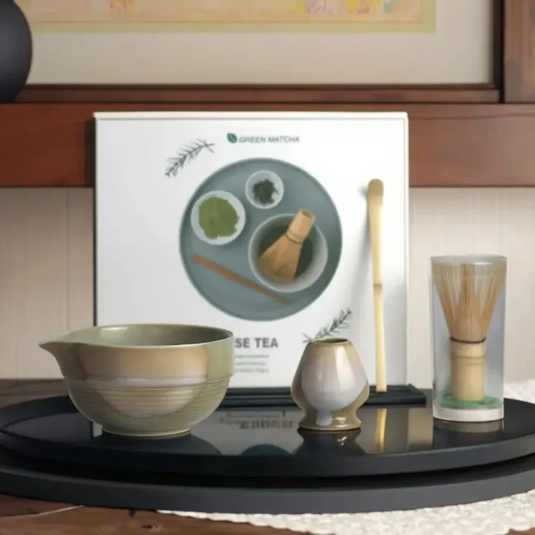 Vintage Japanese Ceremony Matcha Tea Set 4PCS Premium Matcha Starter Kit Bamboo Whisk & Ceramic Bowl Gift Set Box Eco-friendly - Image 2