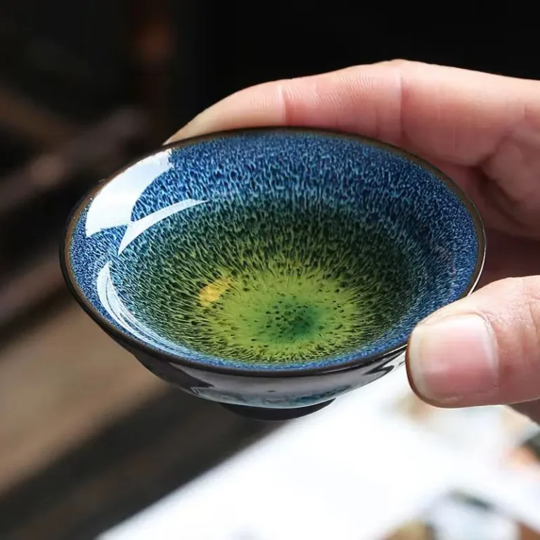 Exquisite Starry sky tea Cup set 6pcs temmoku glaze teacup Kung Fu TeaCups Chinese Handmade Porcelain Tea Cup - Image 3