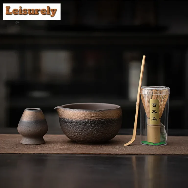 Handmade Gold-plated Iron Glazed Tea Set Complete Set Luxury Japanese Matcha Set Kit Starter Kit Utensil For Beverage Shop Gift