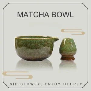 Ceramic Kiln-changed Matcha Bowl Tea Lid Tea Hat Two-piece Set of Song Dynasty Tea-making Instrument Kung Fu Matcha Tool