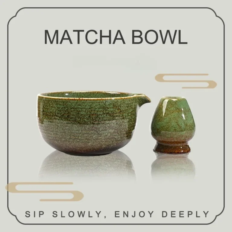 Ceramic Kiln-changed Matcha Bowl Tea Lid Tea Hat Two-piece Set of Song Dynasty Tea-making Instrument Kung Fu Matcha Tool