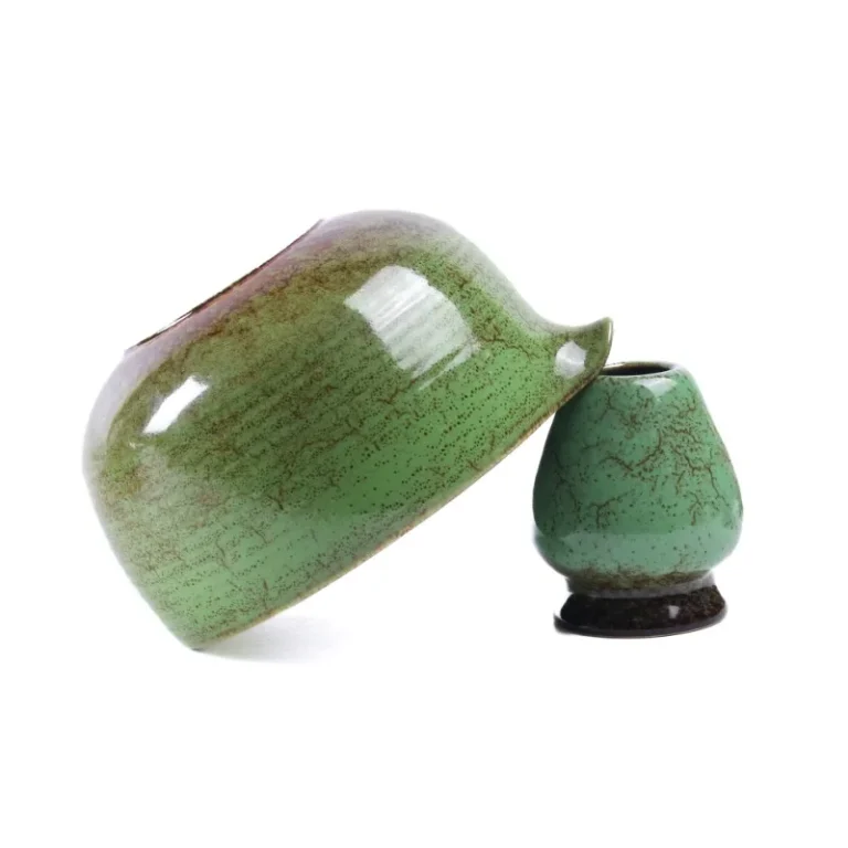 Ceramic Kiln-changed Matcha Bowl Tea Lid Tea Hat Two-piece Set of Song Dynasty Tea-making Instrument Kung Fu Matcha Tool - Image 5