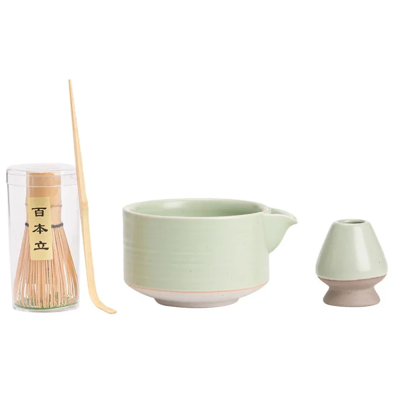 Japanese Matcha Tea Set 4 Piece Matcha Powder Kit Matcha Bowl Set Whisk AccessoriesHolder for Tea Lovers Tea-Making Tools - Image 6