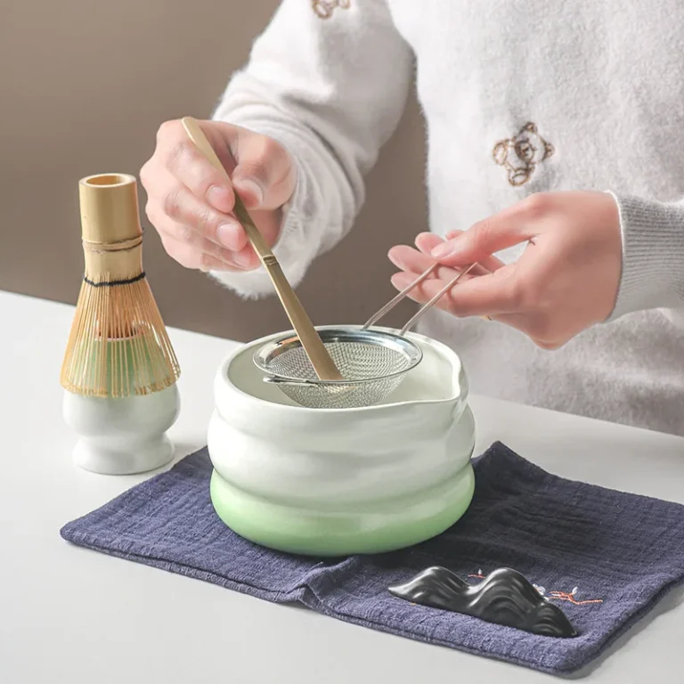 1/2/4/5/7PCS Japanese Matcha Set with Ceramic Bowl Bamboo Matcha Whisk and Tea Scoop for DIY Tea-making Tools Accessories