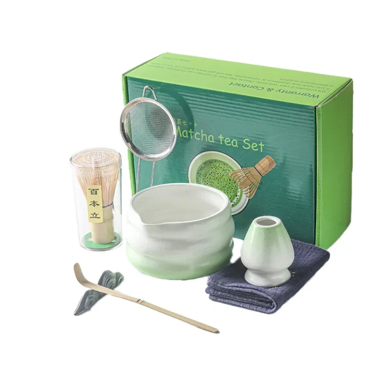1/2/4/5/7PCS Japanese Matcha Set with Ceramic Bowl Bamboo Matcha Whisk and Tea Scoop for DIY Tea-making Tools Accessories - Image 5