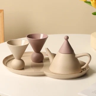 Ins Creative Ceramic Coffee Cup Set Home Water Cups Kettle Gift Box European Style Afternoon Teacup Sets Living Room Tableware