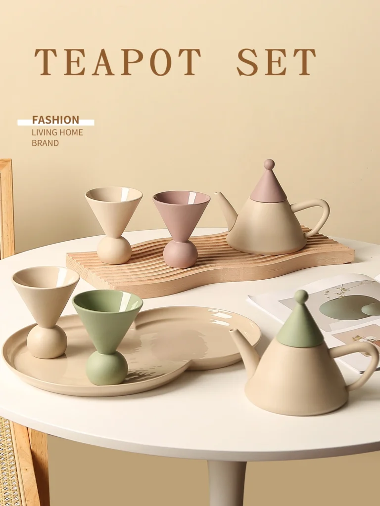 Ins Creative Ceramic Coffee Cup Set Home Water Cups Kettle Gift Box European Style Afternoon Teacup Sets Living Room Tableware - Image 2