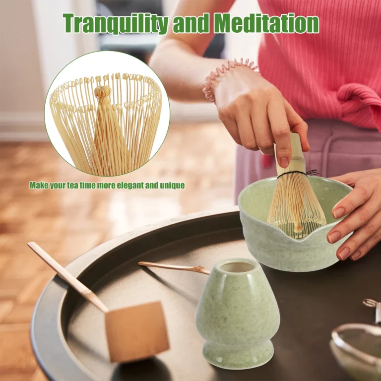 Matcha Ceremony Kit for Japanese Tea Ceremony, Traditional Matcha Bowl, Whisk, Tea Scoop, Matcha Powder Strainer, Matcha Tea Set - Image 3