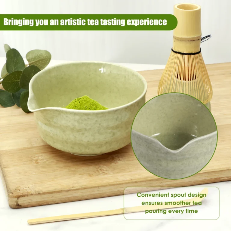 Matcha Ceremony Kit for Japanese Tea Ceremony, Traditional Matcha Bowl, Whisk, Tea Scoop, Matcha Powder Strainer, Matcha Tea Set - Image 4