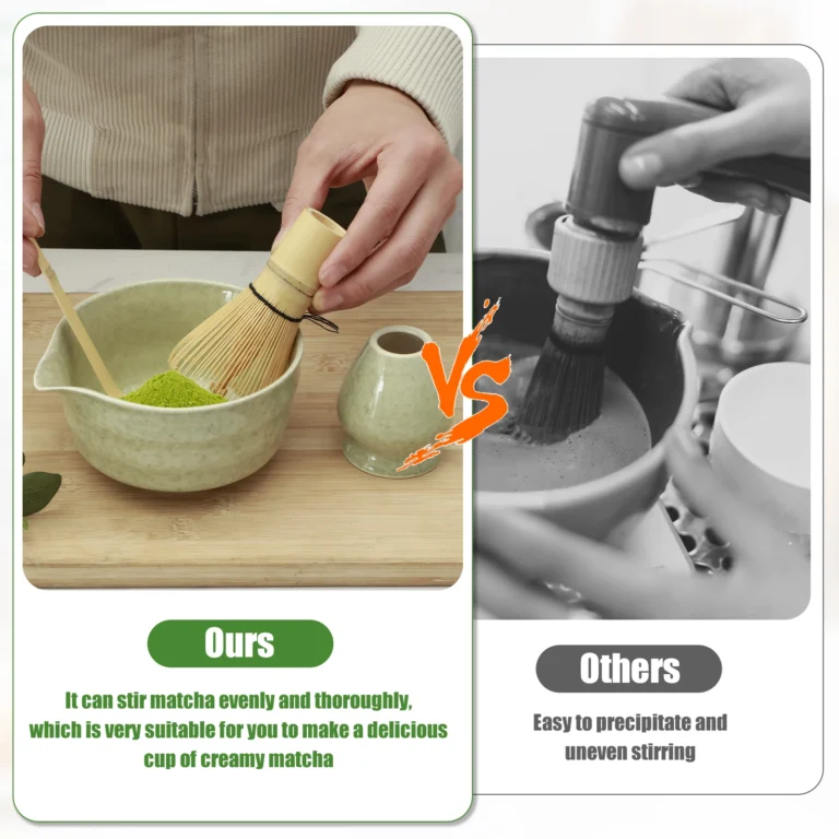 Matcha Ceremony Kit for Japanese Tea Ceremony, Traditional Matcha Bowl, Whisk, Tea Scoop, Matcha Powder Strainer, Matcha Tea Set - Image 5