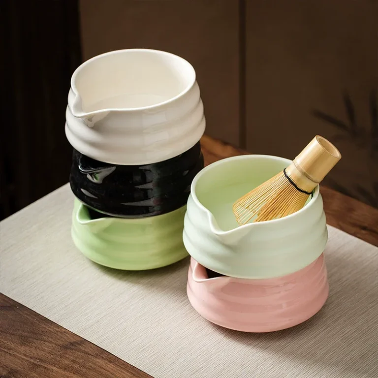 1/2Pcs Tea Bowl with Pouring Spout Whisk Holder Matcha Ceramic Bowl for Tea Lovers Matcha Beginner Japanese Matcha Preparation - Image 2