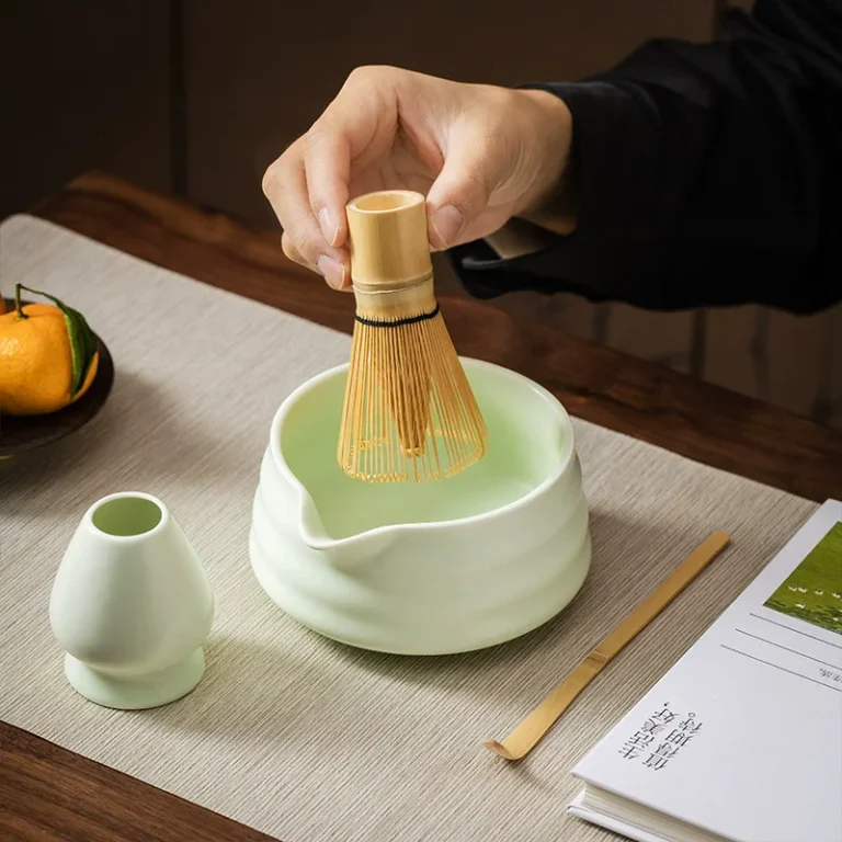 1/2Pcs Tea Bowl with Pouring Spout Whisk Holder Matcha Ceramic Bowl for Tea Lovers Matcha Beginner Japanese Matcha Preparation - Image 4