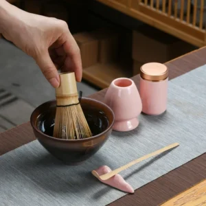1-3Pcs Matcha Set Bamboo Whisk Teaspoon Ceramic Bowl Tranditional Tea Sets Home Tea-making Tools Accessories Birthday Gifts