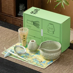 5/7pcs Matcha Tea Set Ceramic Matcha Bowl Bamboo Whisk Teaspoon Tea Kit Making Set for Matcha Lovers Tea Ceremony Accessories