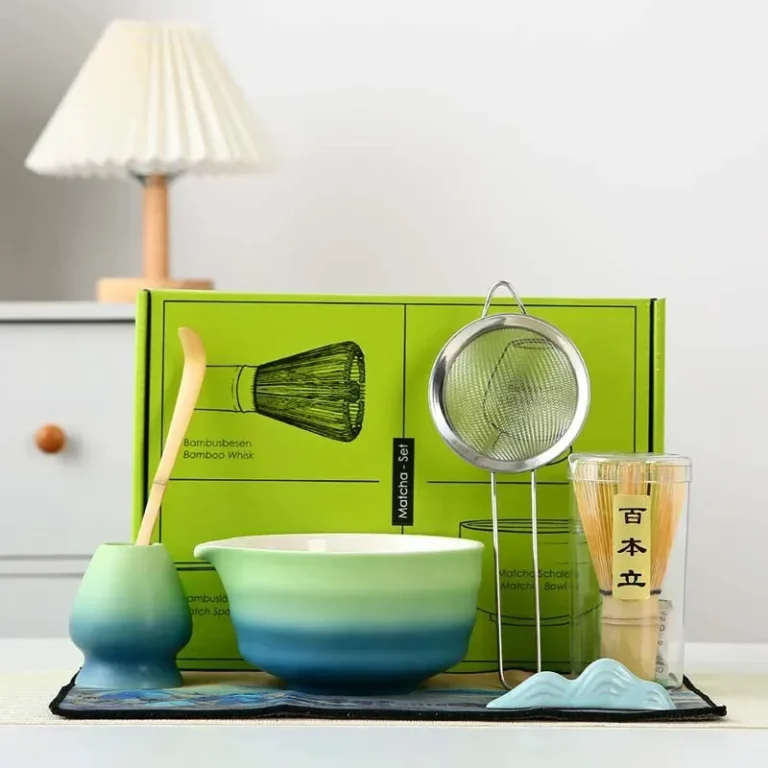 2/7pcs Gradient Ceramic Matcha Set, Tea Sets  with Matcha Bowl and Matcha Whisk Set Tea Making Tools, Gift for Matcha Lovers - Image 2