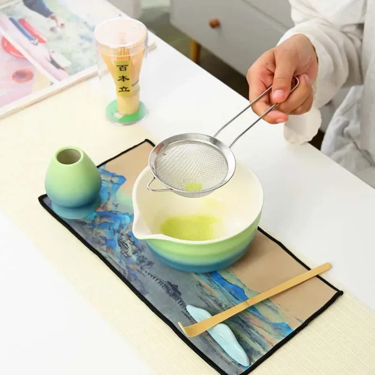 2/7pcs Gradient Ceramic Matcha Set, Tea Sets  with Matcha Bowl and Matcha Whisk Set Tea Making Tools, Gift for Matcha Lovers - Image 4