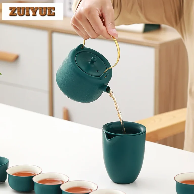 Coarse Pottery Loop-handled Teapot Tea Set Complete Set Antique Tea Ceremony Set Tea Maker Teapot and Tea Cup Set Teaset Gift - Image 5