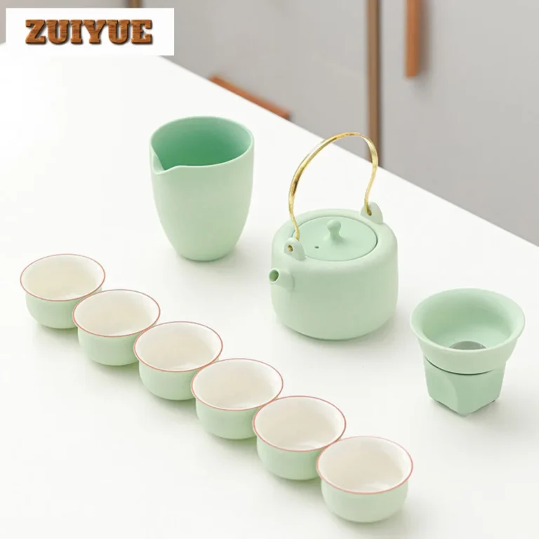 Coarse Pottery Loop-handled Teapot Tea Set Complete Set Antique Tea Ceremony Set Tea Maker Teapot and Tea Cup Set Teaset Gift - Image 6