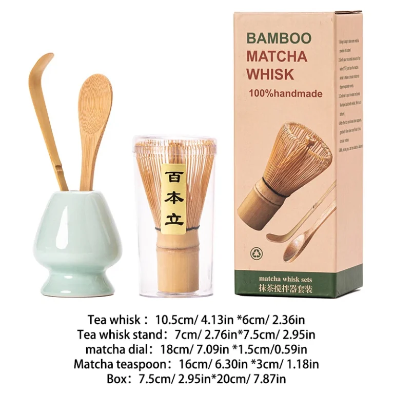 3/4Pcs Matcha Set Bamboo Whisk Teaspoon Ceramic Bowl Tranditional Tea Sets Home Tea-making Tools Accessories Birthday Gifts - Image 6