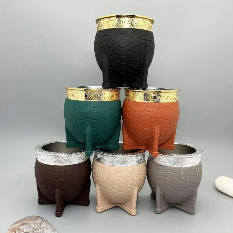 1 Set/Lot Argentina Mate Kits Stainless Gourds Cup Nice Apperance 6 OZ Heat Insulation With Filter Bombilla Straw & Clean Brush - Image 3