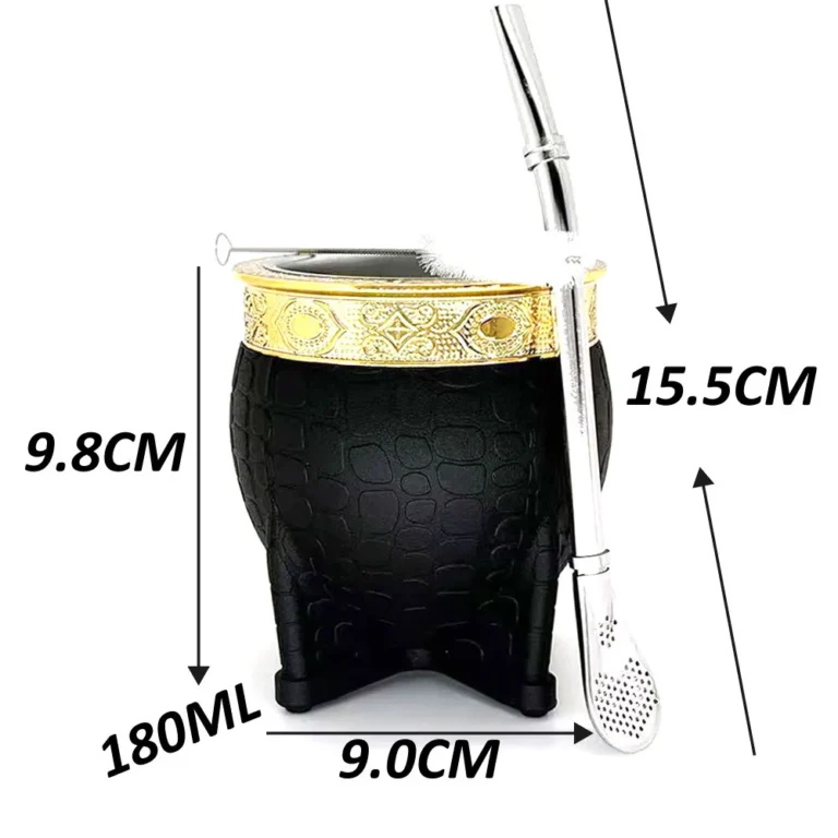 1 Set/Lot Argentina Mate Kits Stainless Gourds Cup Nice Apperance 6 OZ Heat Insulation With Filter Bombilla Straw & Clean Brush - Image 6