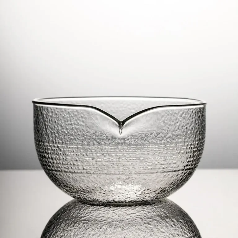 New Textured Matcha Bowl with Pouring Spout Glass Japanese Tea Set Reusable Matcha Making Kit Tea Lovers - Image 3
