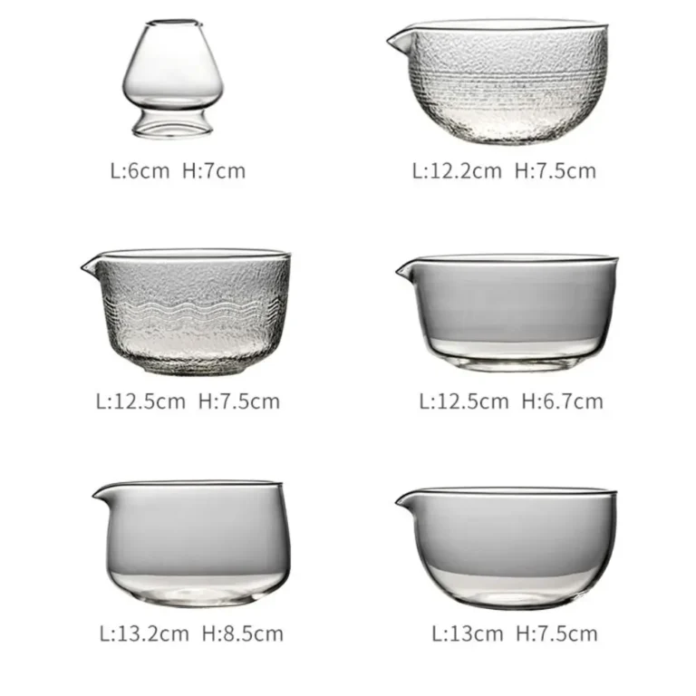 New Textured Matcha Bowl with Pouring Spout Glass Japanese Tea Set Reusable Matcha Making Kit Tea Lovers - Image 6
