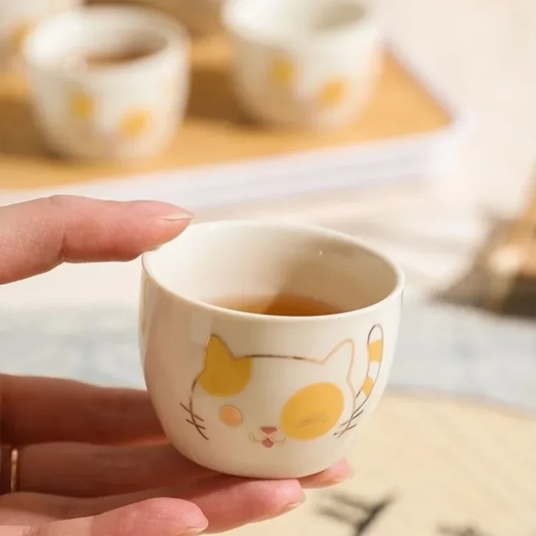 Fortune Cat Pattern Tea Brewing Set Traditional Kung Fu Tea Ceramic Teaware Outdoor Travel Portable Storage Teapot Teacup Gifts - Image 6