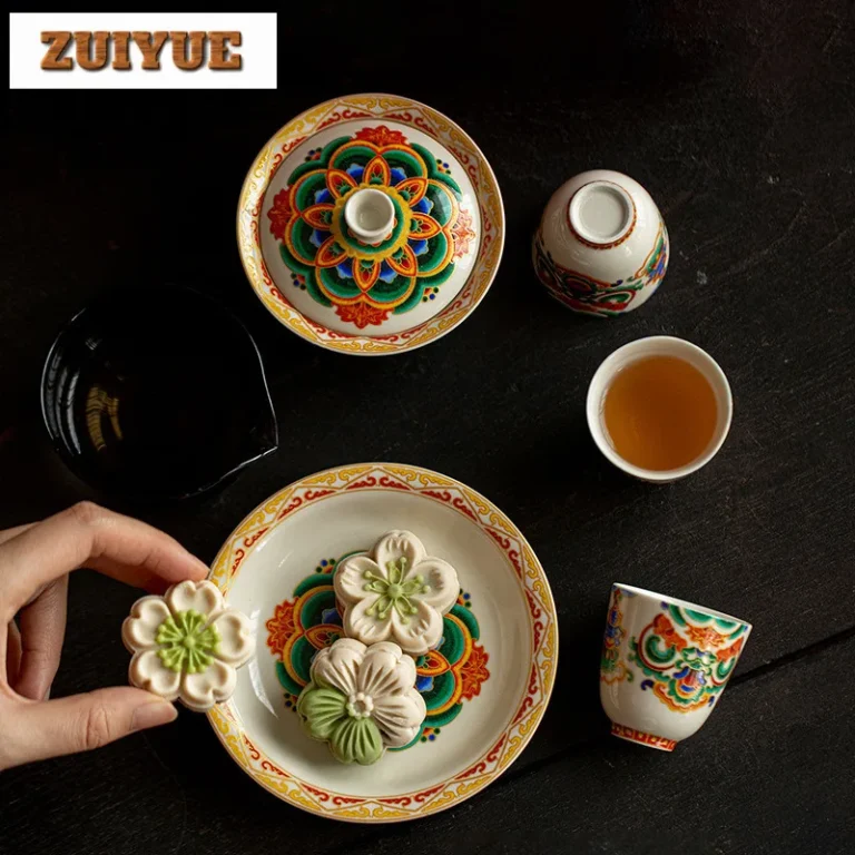 Dunhuang Elements Tea Set Complete Set Luxury Tea Ceremony Set Household Tea Maker Teapot And Tea Cup Set Cha Supplies Craft - Image 4