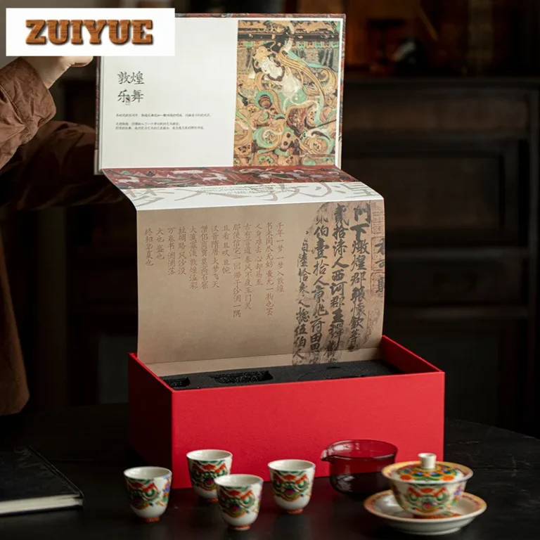 Dunhuang Elements Tea Set Complete Set Luxury Tea Ceremony Set Household Tea Maker Teapot And Tea Cup Set Cha Supplies Craft - Image 5